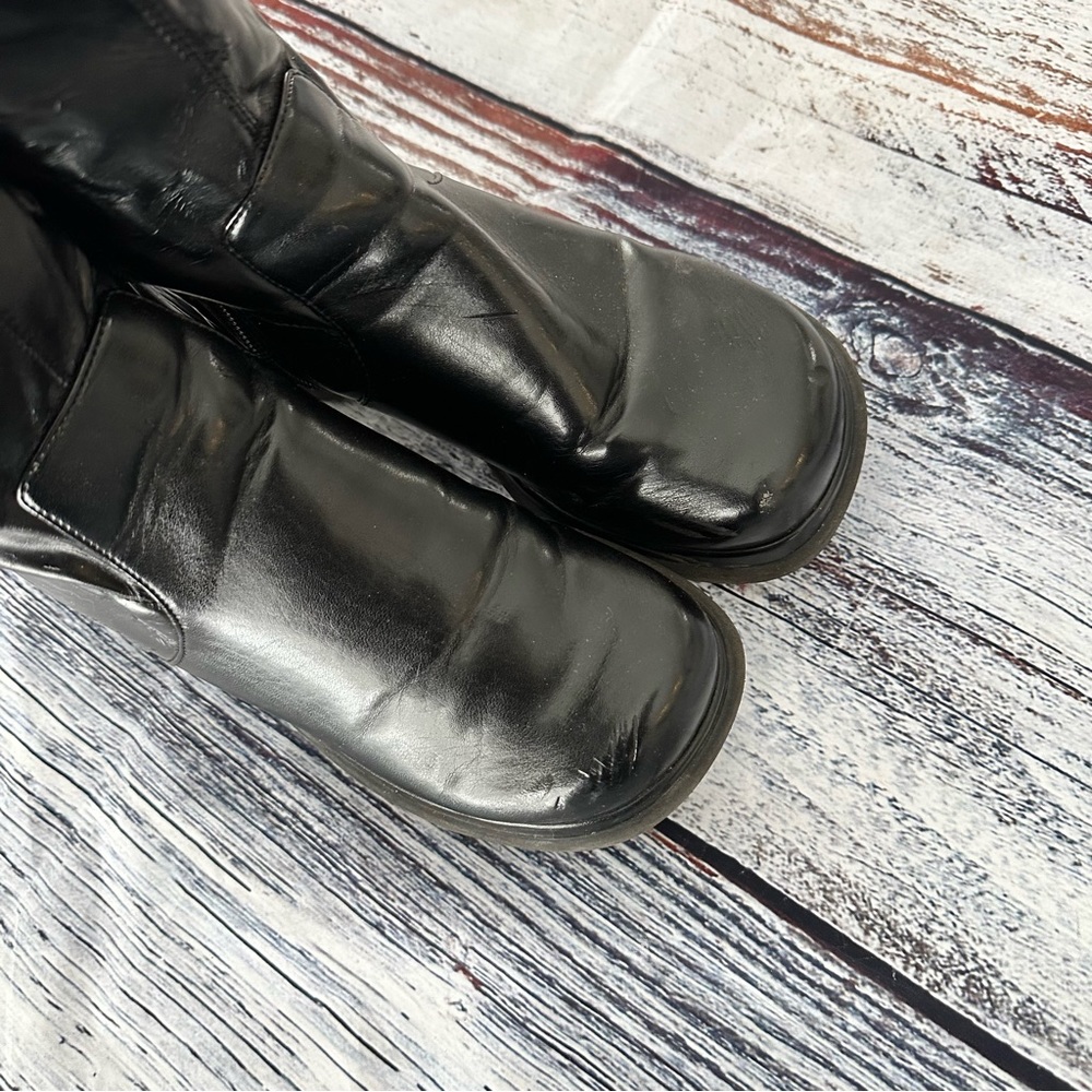 Vintage 90’s Unlisted Vegan Leather Chunky Black Boots - Picture 10 of 11